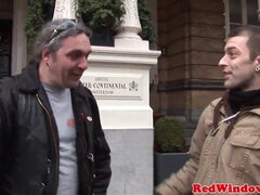 Watch this tattooed beauty prostitute in lingerie make a video for cash and get a cumshot