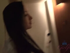 Zwart, Bruinharig, Vrouw, Hd, Ondergoed, Buiten, Alleen