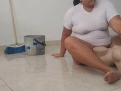 Young Colombian hottie Adribella69 with a big ass pleasures herself using her TANTALY doll