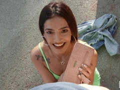 아마추어, 큰 음경, 도기스타일, 힐, 라티나, 야외의, 청소년