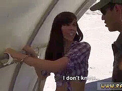 Bondage sadomaso, Brunetta, Polizia, Ragazza, Uniforme