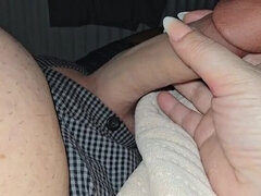 Step Mom Roxy BigTits1 Jerks Step Son's Huge Cock - Handjob Fun