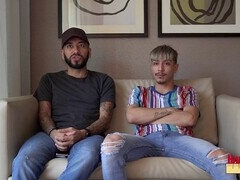 Hung papi young twink Eddy Blanco enjoys a solo wank for a big cumshot