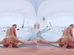 Tridimensionnel, Gros seins, Blonde, Sucer une bite, Pov, Réalité, Nénés