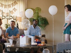 Diaper shower turns into gangbang party