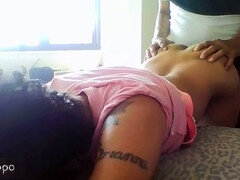 Minah Khali shows off her skills in a submissive yoga session with her cuckold hubby at home