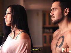 Stepmom caught spying on stepson & double penetrated with Jennifer White & Dante Colle