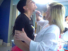 Brunette, Første gang, Lesbisk, Mager, Bryster