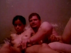 Skinny 18 Year Teen Old Half White Half Indian Step Daughter and Step Dad Mutual Masterbation to Become Rich & Famous