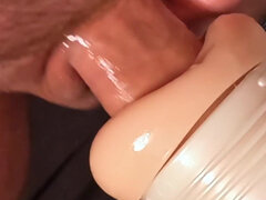 Enthousiasteling, Grote lul, Brits, Sperma shot, Europees, Masturbatie, Alleen