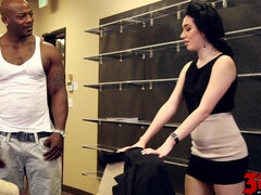 Brunette mom with big ass Aria Alexander - amateur interracial hardcore with cumshot