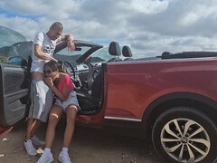 Amatör, Avsugning, Brunett, Par, Milf, Orgasm, Utomhus, Fru