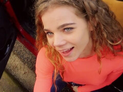 POV travel sex with petite Sabrina Spice