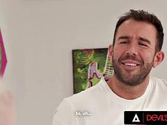 DEVILS FILM - Cute 18yo Babe Emma Rosie Takes A Big Cock Deep In Her Tight Ass