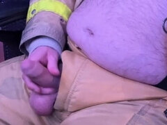 Rondelette, Tir de sperme, Poilue, Fait maison, Masturbation, Solo, Uniforme