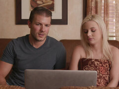 Hot teen Aria Banks seduces stepbrother with her pierced tits