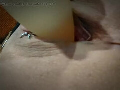 Culo, Vibratore, Europea, Francese, Capellona, Masturbazione, Piercing, Solo