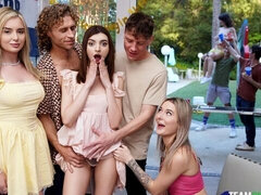 Skinny movie with energetic Lexi Lore and Thea Summers from TeamSkeet