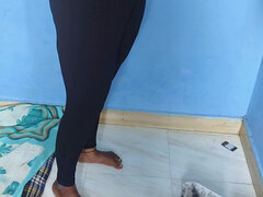 Black Saree Wearing Hot Show