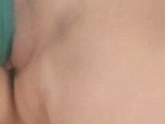 Brunette Babe Fingers Pussy on Stool in Leopard Lingerie