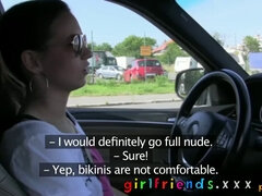 Lucy Li and her girlfriends get wild in public with pussy eating, clit rubbing and outdoor cunnilingus