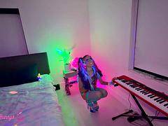 Madison Steeles Ass-Licking Cowgirl Creampie at Brian Omallys Neon Rave