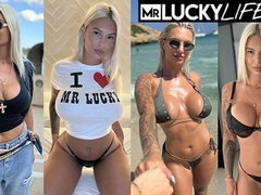 Strand, Stor pik, Store bryster, Blondine, Hd, Lingerie, Realitet, Sutte