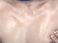 Amrozia Jan Got Oil Massage on Her Pakistani Sexy Boobs