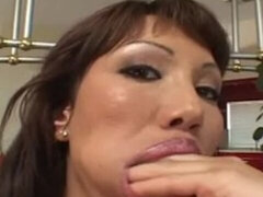 아시안, 엉덩이, 항문에서 입으로, 큰 엉덩이, 큰 가슴, 얼굴에, 여자, 다른 인종간의