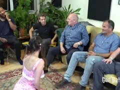 Interracial age gap gangbang with multiple cream pies - Preview