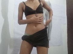 Indian college girl experiences an orgasm while watching