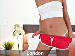 黒人, イギリス人, 茶髪の, 黒人, 面白, オナニー, パンティ, 一人