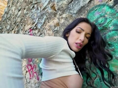 Anal, Kukk suging, Utendørs, Offentlig