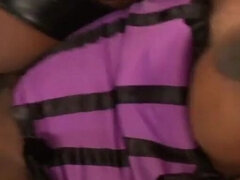 Ebony beauty gets fucked hard by white cock