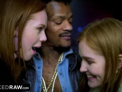 BLACKEDRAW two Beauties Hump Giant BIG BLACK DICK on Bus! - Ella hughes