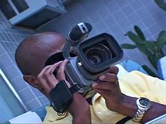 美女, 黒人, フェラチオ, 茶髪の, イく瞬間, 黒人, 異人種間, ヴィンテージ