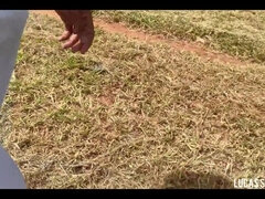 Amateur, Negro, Al aire libre, Orinar, Solo