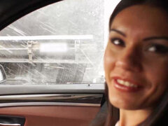 Kitana Lure gives road head & her tight asshole for a free car ride