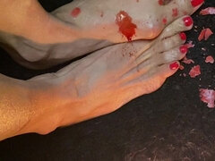 素人, フィリピン女性, 足フェチ, 熟年, 一人