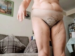 Pleasured, grannie, poons