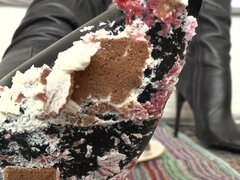 Smoking Mistress and Delicious Dessert From Boot Soles, POV Clip, Lady Victoria Valente