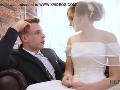 HUNT4K. Cute teen bride gets fucked for cash in front of her groom