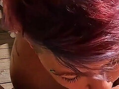 Amateur, Sucer une bite, Couple, Mature, De plein air, Cheveux courts