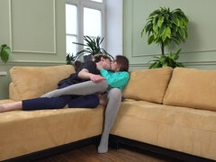 Blasen, Hundestellung, Europäisch, Fingern, Hd, Lingerie, Strümpfe, Titten