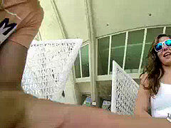 Amatör, Brunett, Europeisk, Utomhus, Offentlig, Spansk