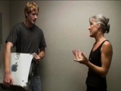 사정 샷, 유럽인, 할매, 핸드잡