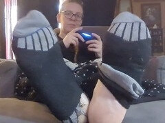 Pieds, Femme dominatrice, Jeux, Rousse roux, Solo