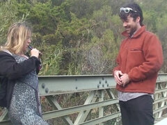 Verga grande, Rubia, Acercamiento, Corrida, Al aire libre, Hijo, Estudiante, Maestra