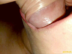 Closeup fuck-stick deep throating With nut nectar In Mouth