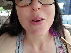 HUGE urinate In A active Parking pile